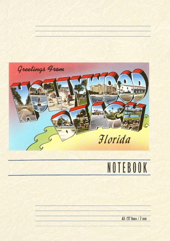 Couverture_Vintage Lined Notebook Greetings from Hollywood Beach, Florida