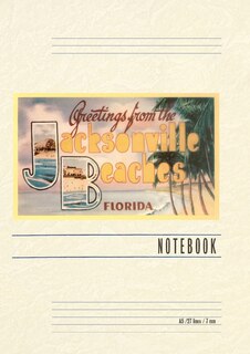 Front cover_Vintage Lined Notebook Greetings from Jacksonville Beaches, Florida