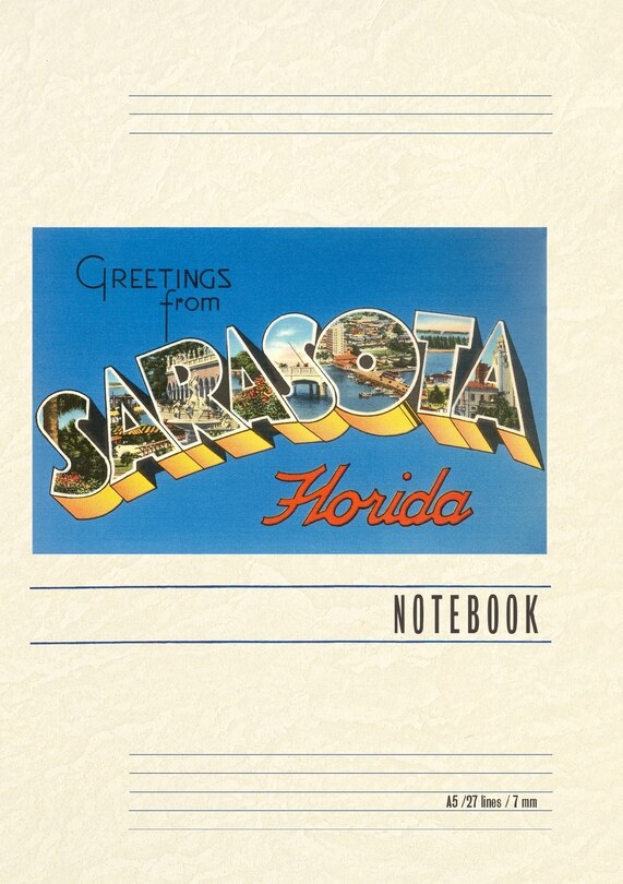 Couverture_Vintage Lined Notebook Greetings from Sarasota, Florida