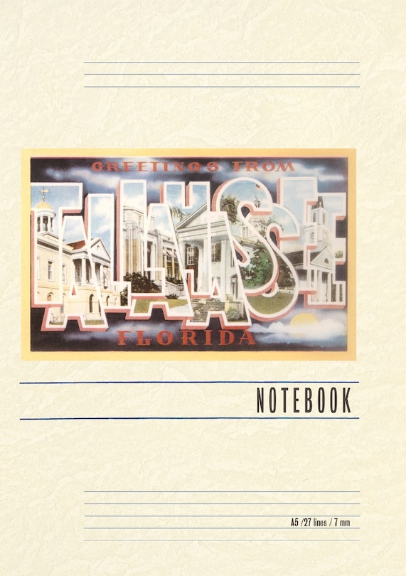 Front cover_Vintage Lined Notebook Greetings from Tallahassee, Florida