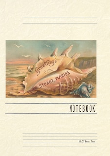 Front cover_Vintage Lined Notebook Seashell Greetings from Stuart, Florida