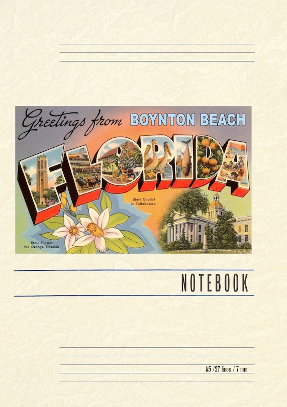 Front cover_Vintage Lined Notebook Greetings from Boynton Beach