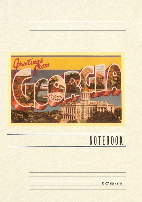 Front cover_Vintage Lined Notebook Greetings from Georgia