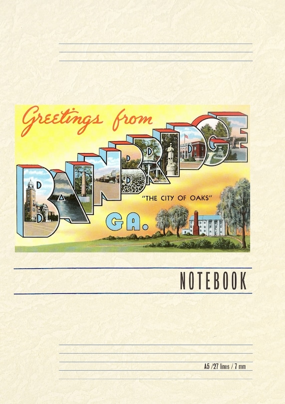 Front cover_Vintage Lined Notebook Greetings from Bainbridge
