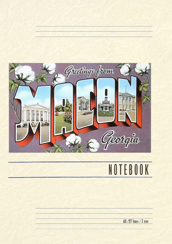 Couverture_Vintage Lined Notebook Greetings from Macon, Georgia