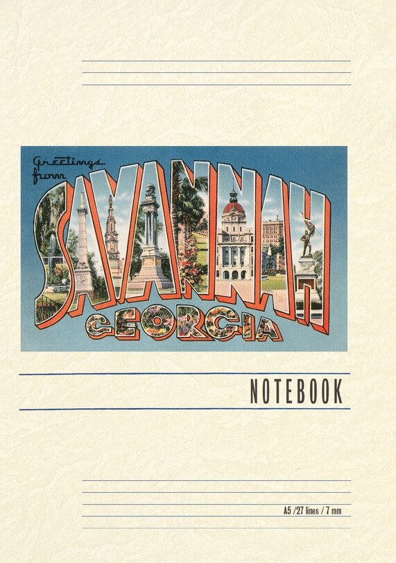 Front cover_Vintage Lined Notebook Greetings from Savannah