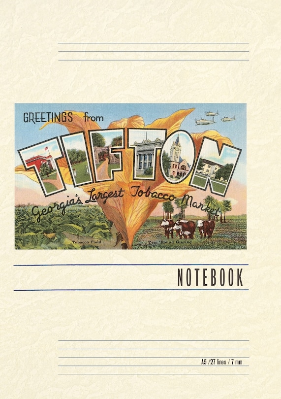 Front cover_Vintage Lined Notebook Greetings from Tifton