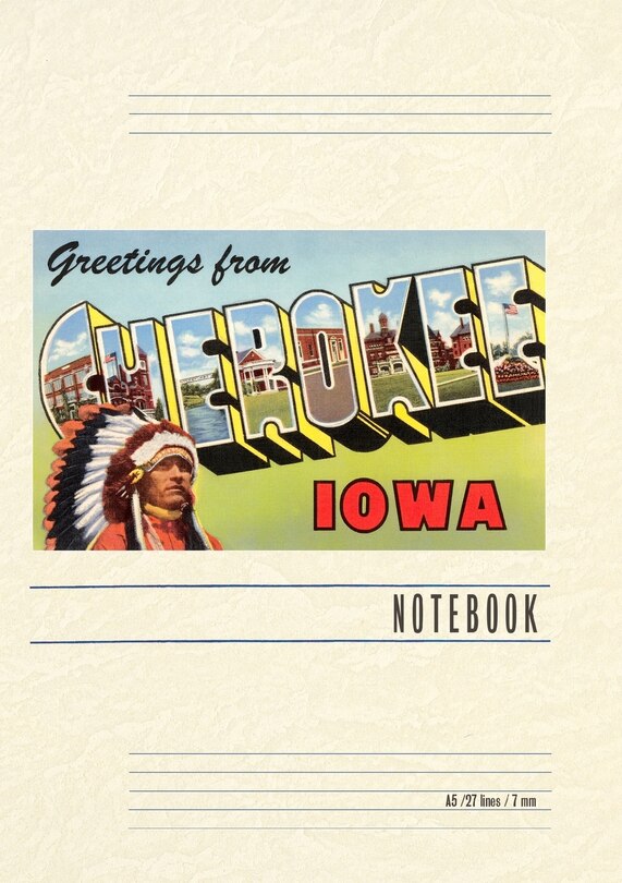 Front cover_Vintage Lined Notebook Greetings from Cherokee