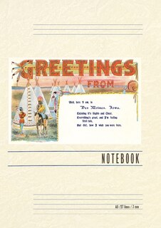 Couverture_Vintage Lined Notebook Greetings from Des Moines, Tepees