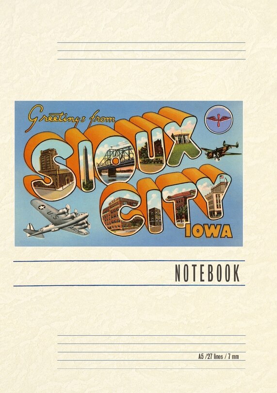 Couverture_Vintage Lined Notebook Greetings from Sioux City