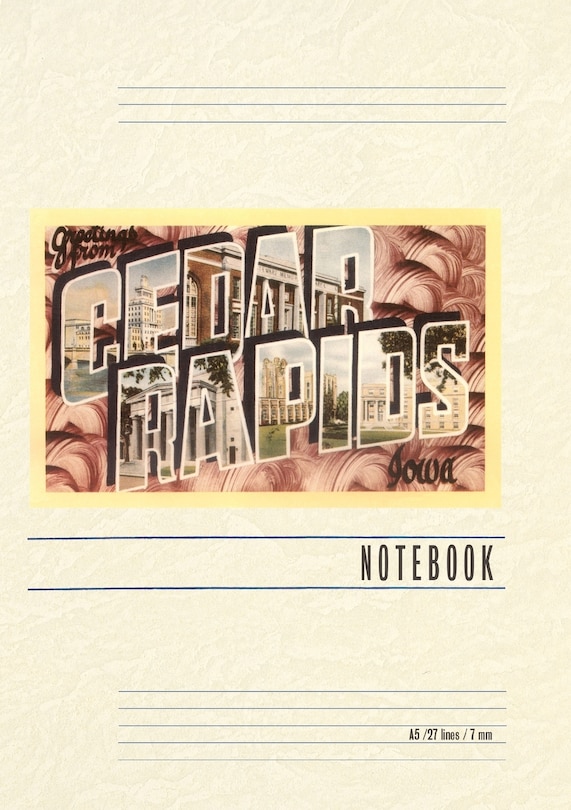 Couverture_Vintage Lined Notebook Greetings from Cedar Rapids