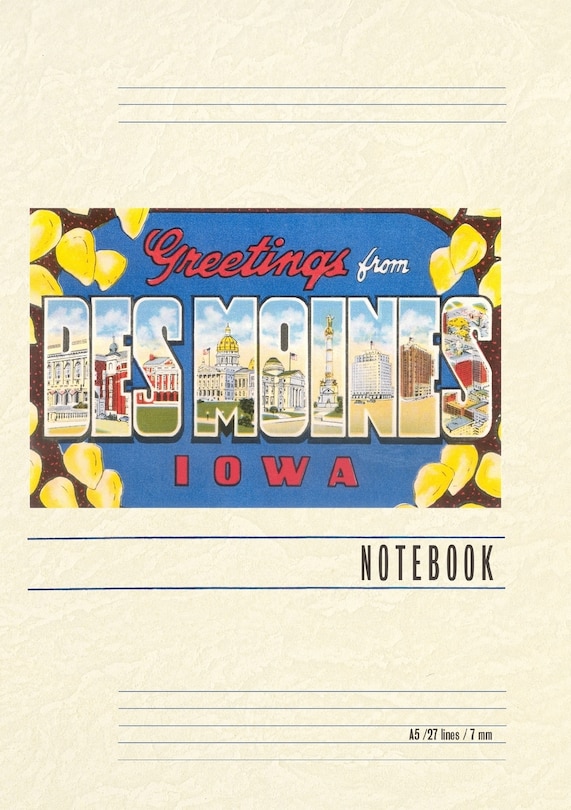 Couverture_Vintage Lined Notebook Greetings from Des Moines