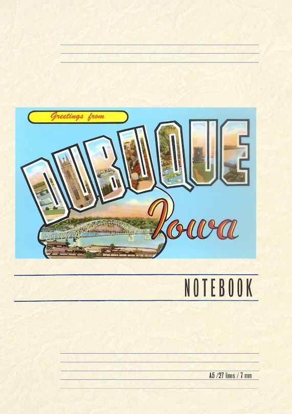Couverture_Vintage Lined Notebook Greetings from Dubuque