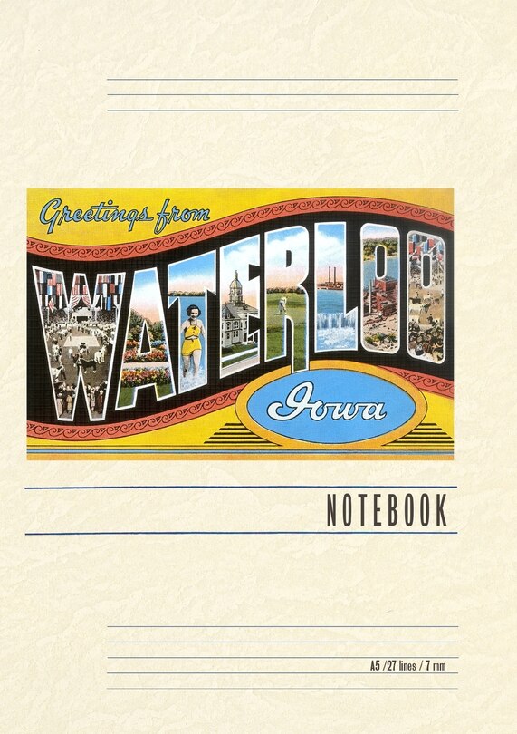 Front cover_Vintage Lined Notebook Greetings from Waterloo