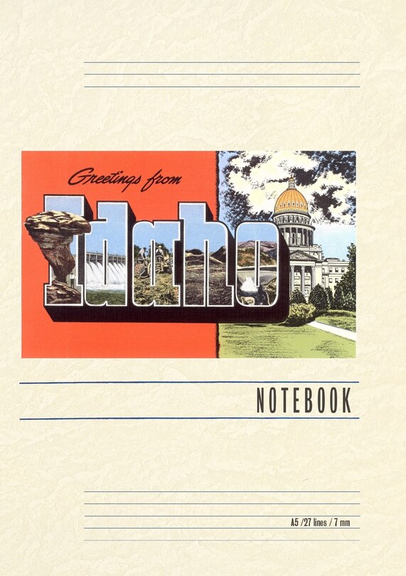 Front cover_Vintage Lined Notebook Greetings from Idaho