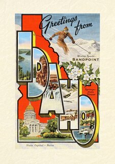 Front cover_Vintage Lined Notebook Greetings from Sandpoint, Idaho