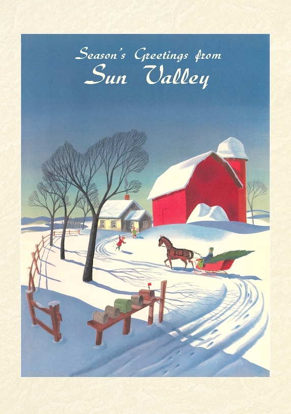 Front cover_Vintage Lined Notebook Season's Greetings from Sun Valley