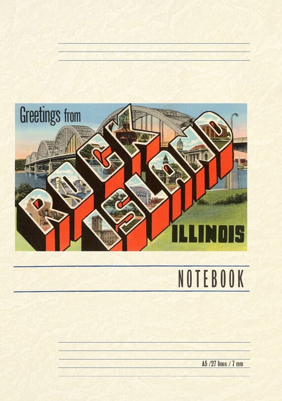 Couverture_Vintage Lined Notebook Greetings from Rock Island, Illinois