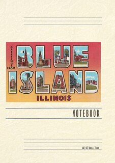 Front cover_Vintage Lined Notebook Greetings from Blue Island, Illinois