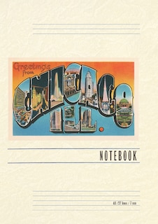 Vintage Lined Notebook Greetings from Chicago, Illinois