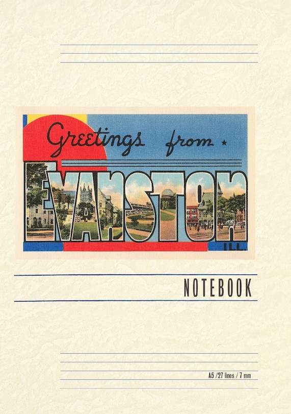 Couverture_Vintage Lined Notebook Greetings from Evanston, Illinois