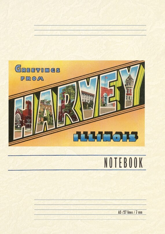 Couverture_Vintage Lined Notebook Greetings from Harvey, Illinois