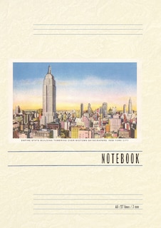 Couverture_Vintage Lined Notebook Empire State Building and Skyline, New York City