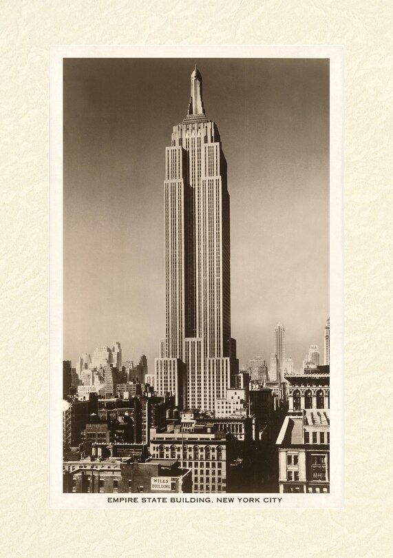 Couverture_Vintage Lined Notebook Empire State Building, New York City