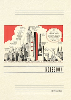 Front cover_Vintage Lined Notebook Queen Mary Length in Comparison