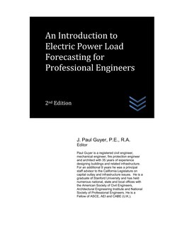 Couverture_An Introduction to Electric Power Load Forecasting for Professional Engineers
