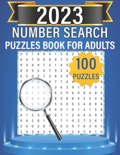 Front cover_2023 Number Search Puzzles Book For Adults
