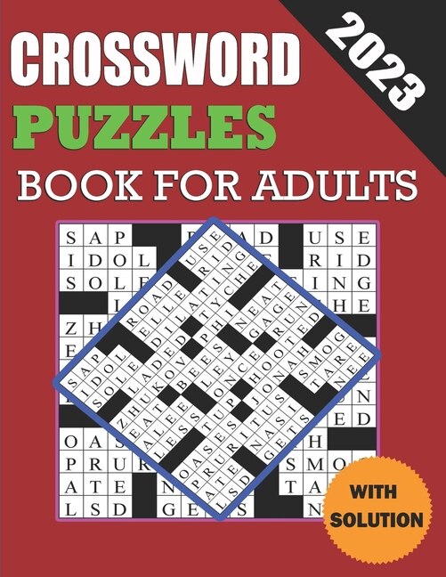 Front cover_2023 Crossword Puzzles Book For Adults With Solution