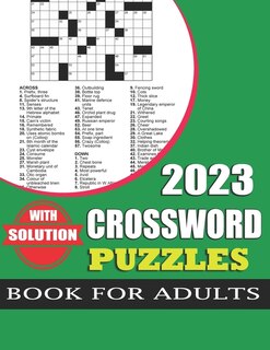 Couverture_2023 Crossword Puzzles Book For Adults With Solution