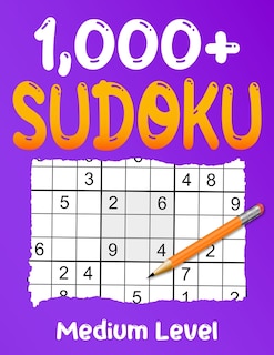 Front cover_1000+ Medium Sudoku Puzzle Book