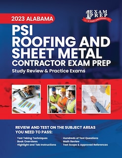 Front cover_2023 Alabama PSI Roofing and Sheet Metal Contractor Exam Prep