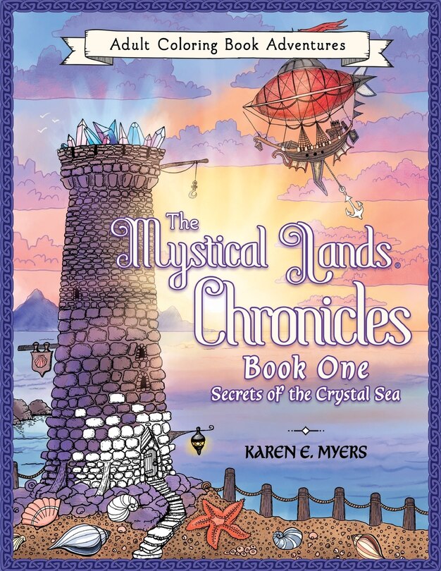 Front cover_The Mystical Lands Chronicles, Adult Coloring Book Adventures