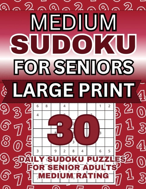 Front cover_Medium Sudoku for Seniors Large Print