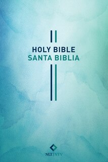 Front cover_Bilingual Bible / Biblia Bilingüe Nlt/Ntv (Softcover, Blue Watercolor)