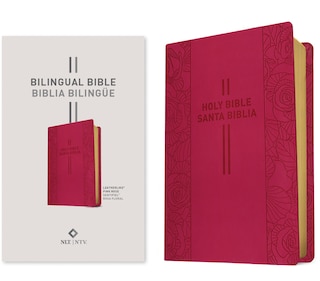 Front cover_Bilingual Bible / Biblia Bilingüe Nlt/Ntv (Leatherlike, Pink Rose)