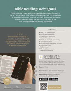 Couverture arri&egrave;re_NLT Wide Margin Bible, Filament Enabled (LeatherLike, Grace & Bloom, Red Letter)