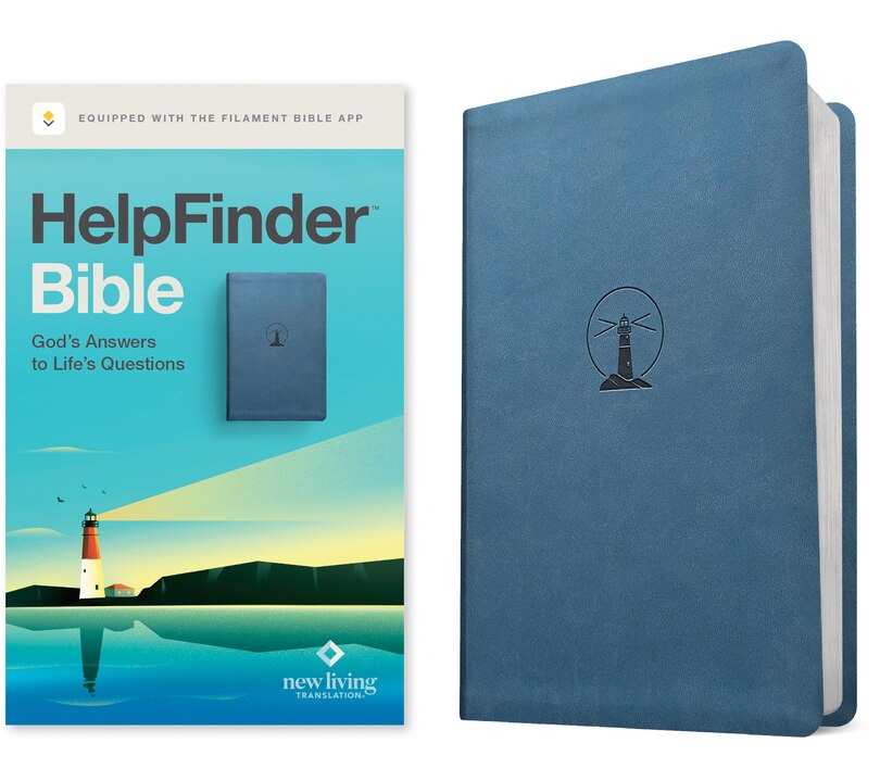 Couverture_HelpFinder Bible NLT, Filament Enabled (LeatherLike, Harbor Blue, Red Letter)