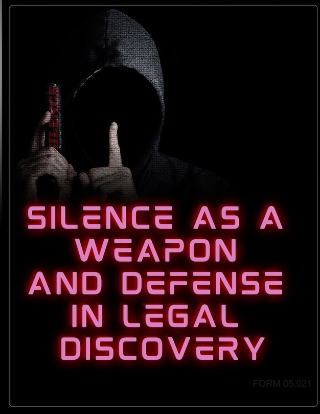 Silence as a Weapon and a Defense in Legal Discovery: Form #05.021