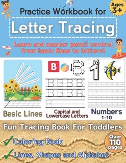 Front cover_Colored Practice Workbook For Letter Tracing