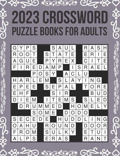 2023 Crossword Puzzle Books For Adults: Easy-to-Medium, Larger Print, Fun Challenges