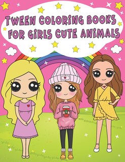 Front cover_tween coloring books for girls cute animals