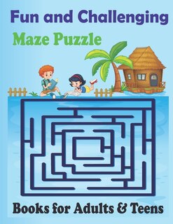 Front cover_Fun and Challenging Maze Puzzle Books for Adults & Teens