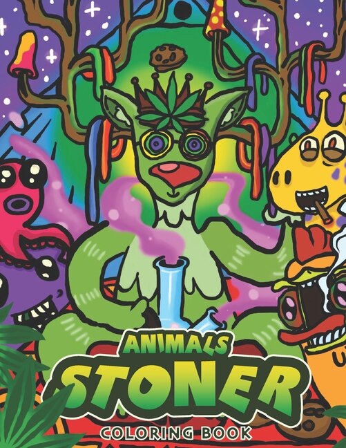Animals Stoner Coloring Book: Stress Relieving & Relaxation Book with Animal Design