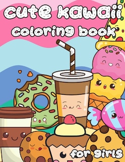 Front cover_Cute Kawaii Coloring Book for Girls
