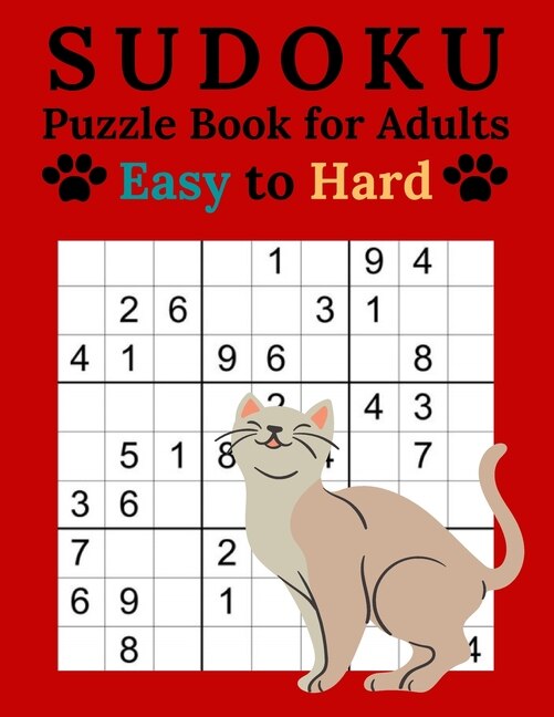 Sudoku Puzzle Book for Adults Easy to Hard Cat Sudoku Book 600
