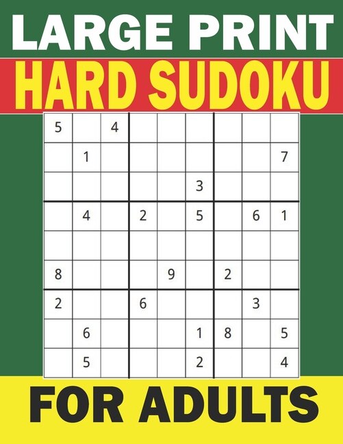 Couverture_Large Print HARD Sudoku for Adults
